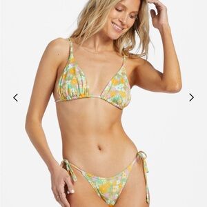 NWT Billabong On The Bright Side Hike - Tie Side Bikini Bottoms for Women